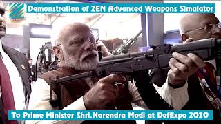 Prime Minister Mr. #Narendra Modi fires Zen Advanced Weapons Simulator at DefExpo2020 screenshot 3