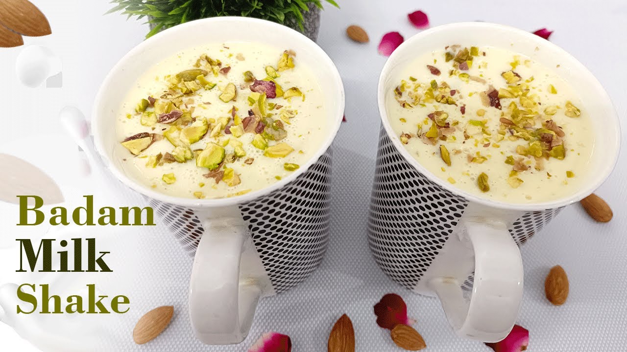 Homemade Almond Milk Shake Recipe बाजार जैसा बादाम शेक बनाने का आसान