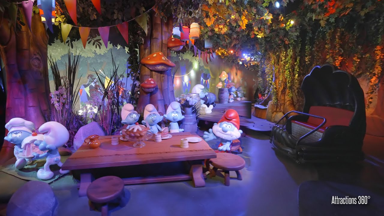 Smurfs Dark Ride  | NEW Smurfs Adventure Ride | Plopsaland Germany 2025
