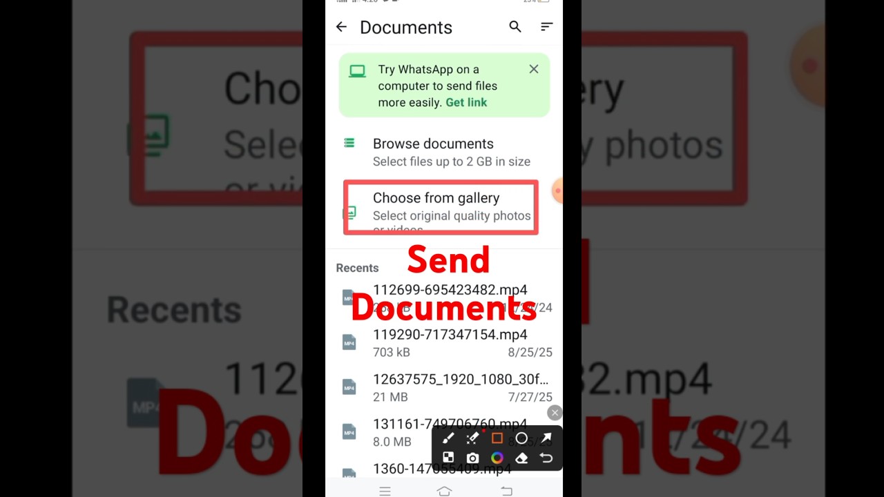 Send Document Photo on WhatsApp Easily #whatsapp #shorts