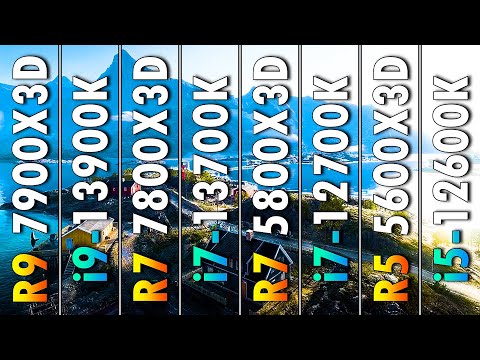 7900X3D vs 13900K vs 7800X3D vs 13700K vs 5800X3D vs 12700K vs 5600X3D vs 12600K