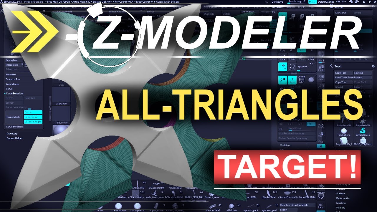 how to make a triangle in zbrush
