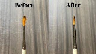 How to fix damaged paint brush Artist Hack  Paintastic Arts