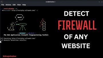How Hackers Detect Firewall of Websites | wafw00f - Kali Linux | kidnapshadow
