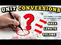 CONVERSION NG UNIT SA LENGTH,AREA,VOLUME O UNIT CONVERSION OF LENGTH,AREA VOLUME ETC. PAANO MALAMAN