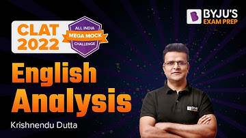 CLAT 2022: English Section - Mega Mock Analysis (10th – 12th) June | CLAT 2022 Mock Test  !!!