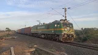 Kanpur Wag9Hc Fully Speed Monster Container Freight Goods Train Track Sound 🔥