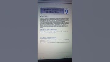 Learners Diary  from class 8  on "Algebraic Expressions and Identities.