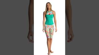 Luli Fama Womens Wild Heart High Neck Tankini Top Swimoutletcom