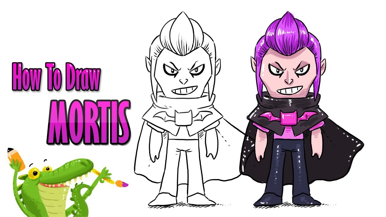 How To Draw and Coloring Mortis | Brawl Stars step by step ...