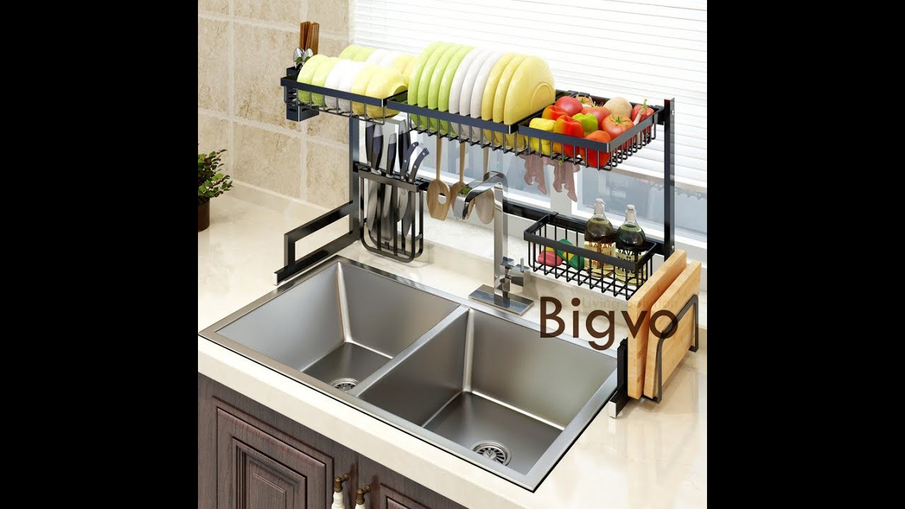  Rak  Piring  Serbaguna 3 Baris Kitchen Sink Dish Rack 85  CM  