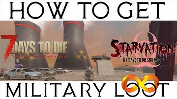 Unlimited Military Loot Farming | Starvation Mod | Nuclear Power Plant ► 7 Days to Die | Alpha 16.4