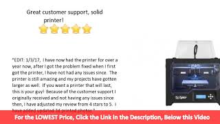 FlashForge 3D Printer Creator Pro, Metal Frame, Optimized Build Platform, Dual Extruder