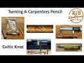 Turning a carpenters pencil  the blank was to short