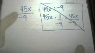 Lesson 2-9: Dividing Real Numbers
