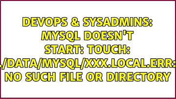 MySQL doesn
