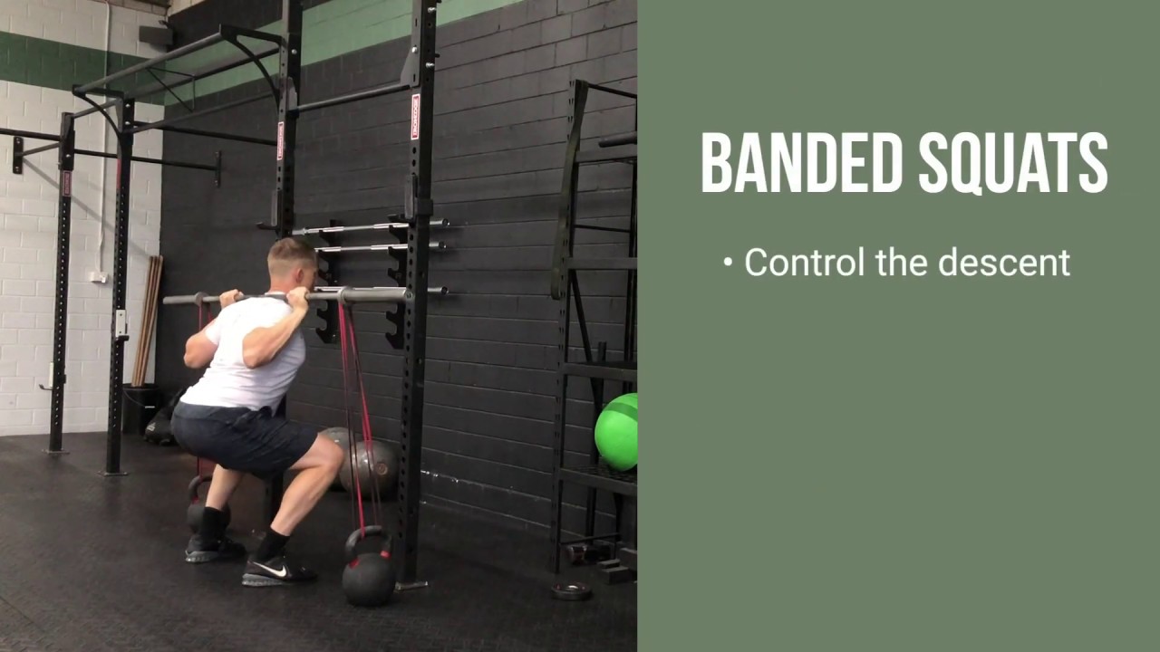 Resistance Band Squats - YouTube