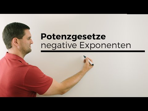 Video: So Berechnen Sie Den Negativen Exponenten