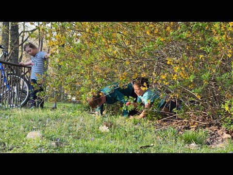 ზომბობანას თამაში. მარიამი \"ზომბია\" და რამზეს და მის მეგობარს დასდევს დასაჭერად.