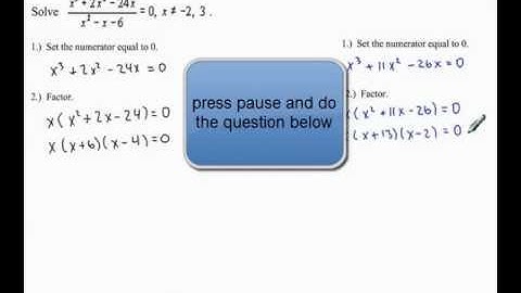 Solving Rational Equations - Example 1