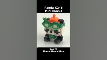 Cute Panda K246 Mini Blocks Preview #lego #brick #miniblock #nanoblock