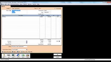 MYOB Enter a Purchase Bill from Quote or PO