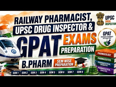 Gpat, Pharmacist, Drug Inspector Preparation 2026 | B.pharm Semester Wise Preparation 🇮🇳