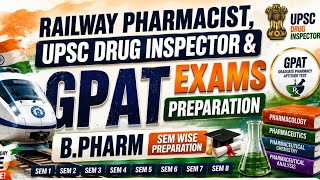 Gpat, Pharmacist, Drug Inspector Preparation 2026 | B.pharm Semester Wise Preparation 🇮🇳