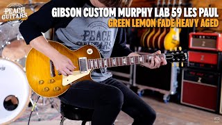No Talking...just Tones Gibson Custom Murphy Lab 59 Les Paul Green Lemon Fade Heavy Aged
