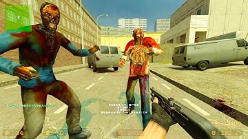 Counter Strike Source - Zombie Riot Mod Online Gameplay on Bank Party map