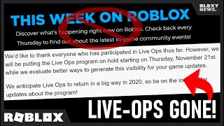 Roblox Is Stopping Liveops Events Replacement Youtube - roblox liveops