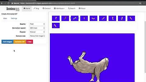 How to create animated GIF with this Google Chrome hosted web app