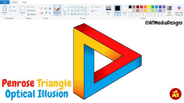 How To Draw A Penrose Triangle - Optical Illusion in MS Paint - Video 11 #mspaintdrawings #mspaint