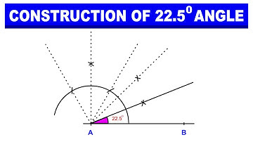 How to construct a 22.5-degree angle