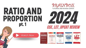 Ratio and Proportion, part 1 - Math Module (Part 23) | Civil Service Exam, LET, and UPCAT Review