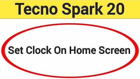 How to set clock on home screen, Tecno Spark 20 me time set kaise karen