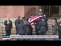 Police procession leads casket to church for funeral for sgt chris fitzgerald