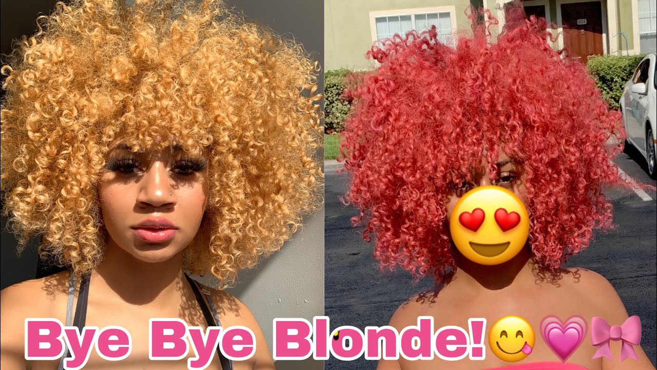 Watch me dye my blonde hair PINK💗Hair Paint Wax Tutorial YouTube