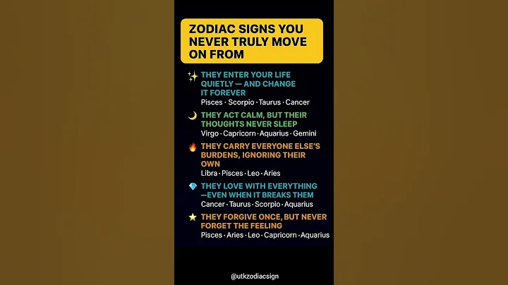 Zodiac Signs You Never Truly Move On From #zodiac #shorts #trending #viral #tarot