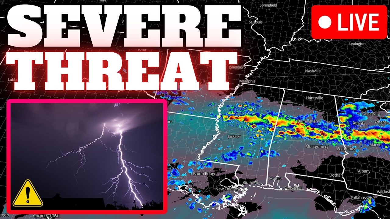 🔴LIVE - Severe Storm Threat Today! - YouTube