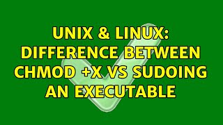 Unix & Linux: Difference between chmod +x vs sudoing an executable (2 Solutions!!)