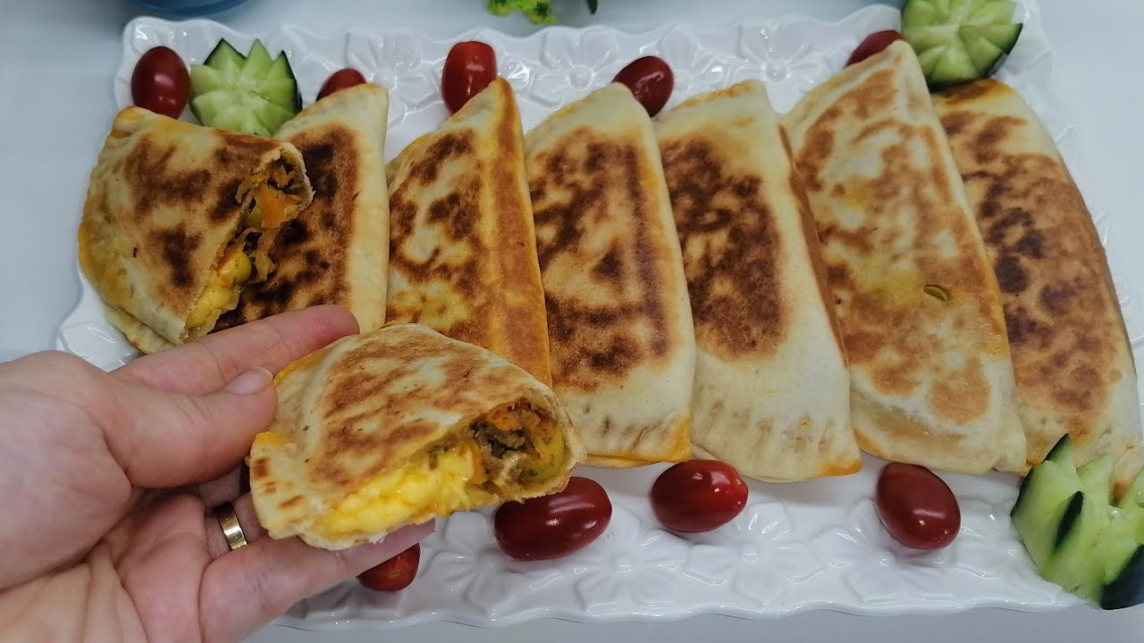 كريب تركي🌮 من أسرع وأنجح الوصفات لي يمكن ليك تحضري بدون فرن بعجينة إقتصادية 😋