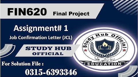 FIN620 Assignment 1 solution SP2024 fin620 #fin620