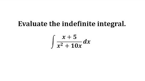 Indefinite Integration of a Quotient Using Substitution (Ln)