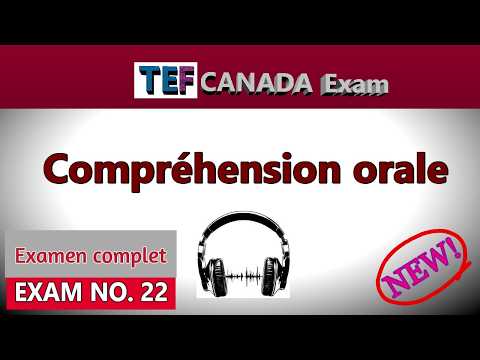 NEW TEF Canada 2026 | Comprehension Orale | Listening Test | TEF Examen