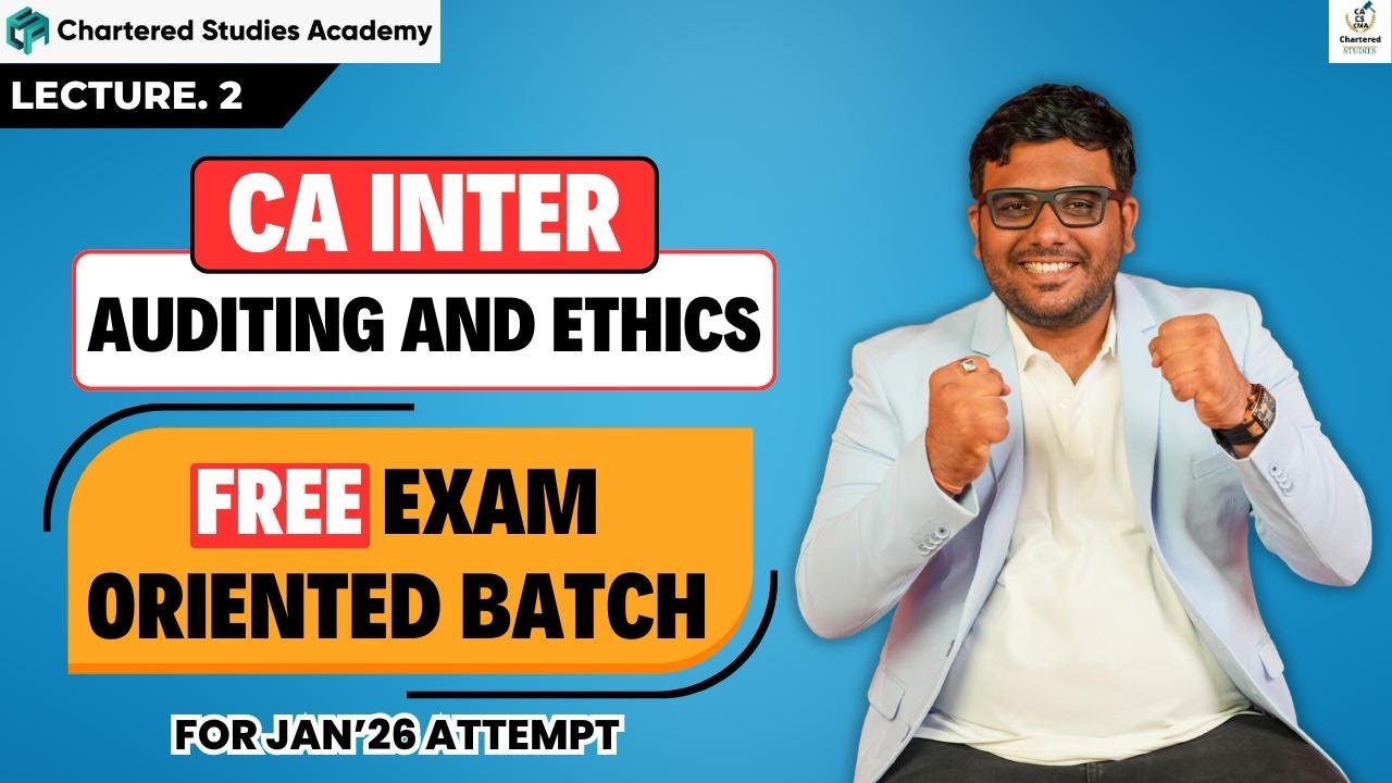 CA Inter Audit & Ethics Lecture 2 | Free Exam Oriented Batch | Scoring ...