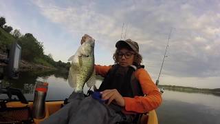 KID Catches the STATE Record Crappie and EATS it!!