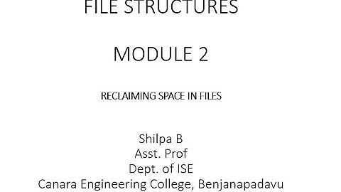 VTU FS 18IS61 M2 L2 RECLAIMING SPACE