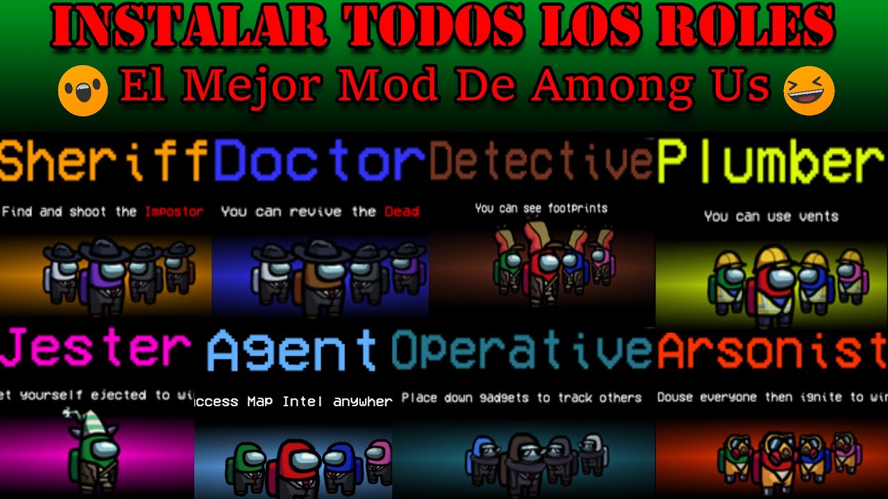 INSTALAR MOD DE ROLES EN AMONG US GRATIS TOWN OF IMPOSTORS  YouTube