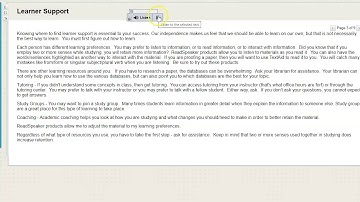 ReadSpeaker webReader: The Listen Commands